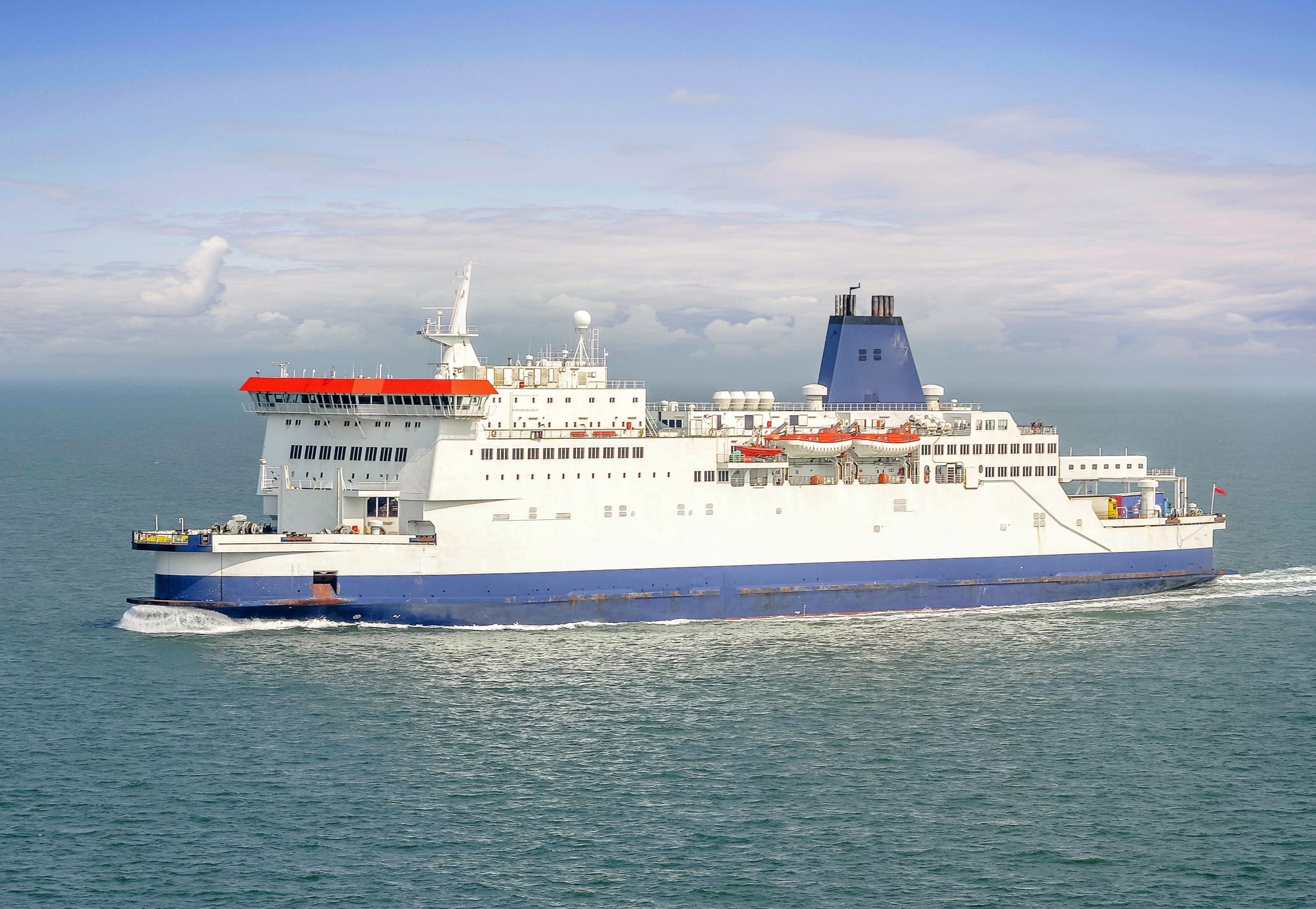 Ferry sailing between Calais and Dover