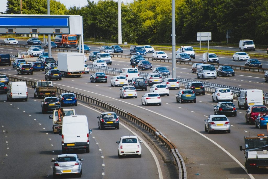 High traffic density on highway