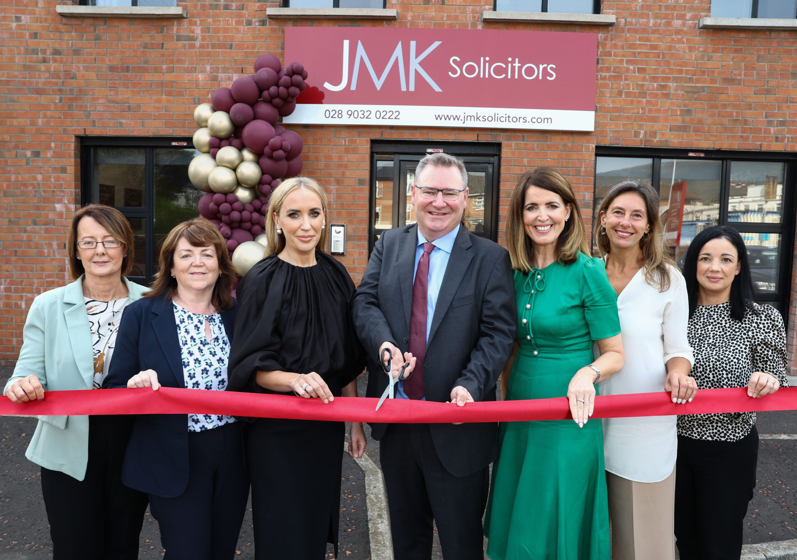 JMK Solicitors expand into West Belfast with the opening of Andersonstown Road office! Catherine Shortt, Kathleen Hughes, Legal Services Director Olivia Meehan, Chairman Jonathan McKeown, Managing Director Maurece Hutchinson, Vanessa Leeson, Deborah Floyd
