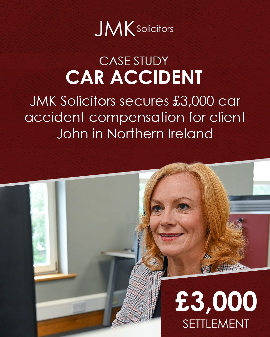 £3,000 car accident compensation for John