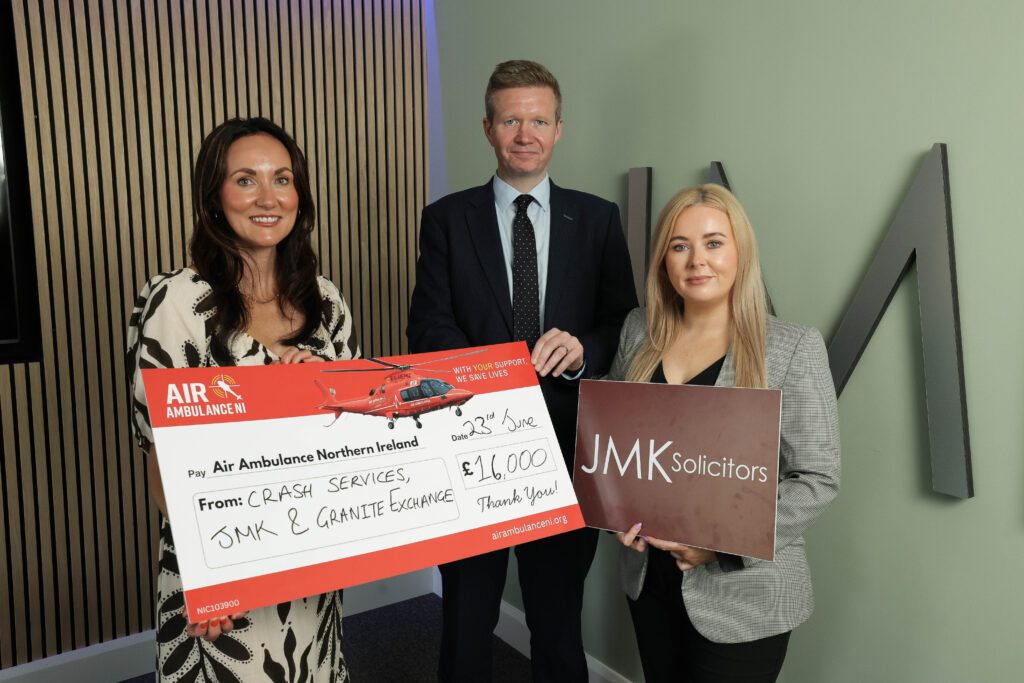 JMK Charity Half Year Cheque